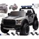  JEEP RAPTOR F-150 12V 4X4 LED FELGE EVA KOŽNI DJEČJI AUTO 2024 SIVI
