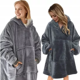   SIVA TRENIRKA S DEKOM OVERSIZE DEBELA TRENIRKA DEKA TRENIRKA S KAPULJAČOM VELIKI KUPAĆI MANTER