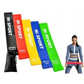   HIT Gumene trake za vježbanje 5 komada SET promotivne trake za vježbanje u teretani