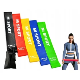  OTPORNE TRAKE ZA FITNESS TRENING - 5 KOM