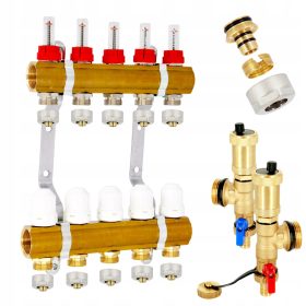   RAZDJELNIK ZA PODNO GRIJANJE S 5 KRUGOVA automatskim odzračnikom PEX