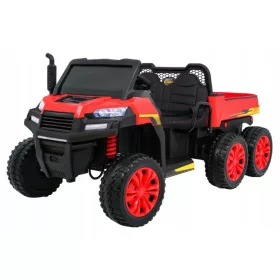   Auto Farmer Kamion za 2 djece Crveni + 4x4 pogon + Daljinski + Kiper + Audi