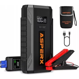   ASPERX Booster za Pokretanje 2000 A, Prijenosni Powerbank 12 V, Skok Start