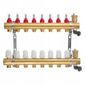 Razdjelnik za podno grijanje 8-2x ventil 2x odušnik
