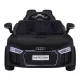 Električni automobil AUDI R8 za djecu s akumulatorom, crni + daljinski upravljač + EVA gume + besplatno pokretanje + MP3 LED svjetla