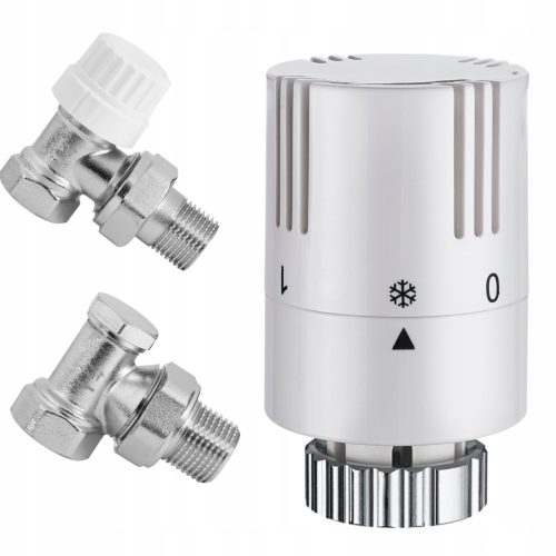 Kutni termostatski set s ventilima fi 1/2"