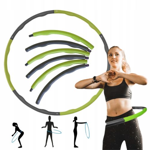 Hula Hoop za mršavljenje s nitnama Amazon 100 cm - zelena