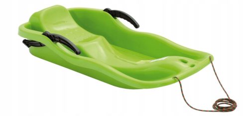 TULIMI Bobsleje s kočnicom, plastika, 87x40x18 cm, nosivost 50 kg, zelena