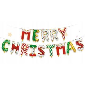 Girlanda balona za Božić. SRETAN BOŽIĆ Ukrasni baloni