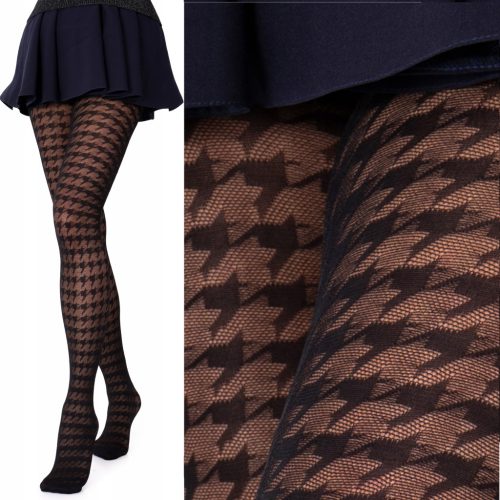 Hulahopke s elegantnim uzorkom Fenome LULU107 40den crne Nero vel.3/4