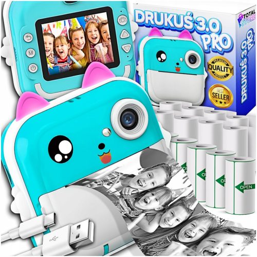  totalstore kamera MINI TERMALNI PRINTER DRUKUŚ 3.0 PRO + VALJCI roza