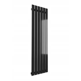    VERTIKALNI ELEKTRIČNI RADIJATOR - R6 1800/450 SJAJ CRNI + 900W CRNI GRIJAČ