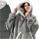  TOPLA TRENIRKA OVERSIZE DEKA TRENIRKA 2U1 DEBLJA XXL SIVA TRENIRKA DEKA S KRZNOM