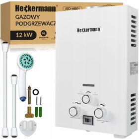    PROTOČNI GRIJAČ VODE PLINSKI BOJLER ZA TEKUĆI PLIN LPG CILINDAR 6L 12KW