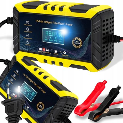  ISPRAVLJAČ PUNJAČ BATERIJA SA FUNKCIJOM POPRAVKA LCD 12V/8A 24V/4A
