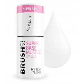   BRUSH UP! My Best Friend Bezkiselinska Hibridna Baza Mliječna Kupka 5g Bezkiselinska UV/LED baza za nokte s adhezivnim promotorom osigurava ultra tanki završet