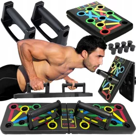    VELIKA DASKA ručke za sklekove PUSH UP PLATFORMA 16u1 multifunkcionalna