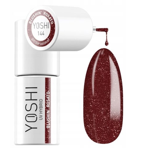 Yoshi Hybridni Lak za Nokte "Sip Sip Hooray" 144 Blushing Rosato 6 ml