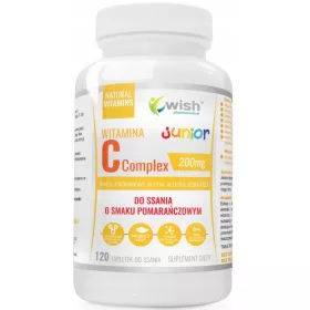   Wish Complex C Junior - Vitaminski Dodatak za Djecu s Vitaminom C i Rutinom, 120 Tableta