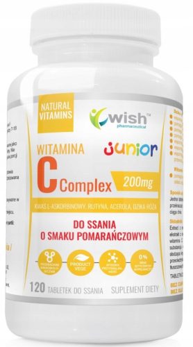 Wish Complex C Junior - Vitaminski Dodatak za Djecu s Vitaminom C i Rutinom, 120 Tableta