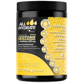   AllHydrate Izotonik s Kofeinom i Naturalnom Solju - 745 g, 50 Porcija