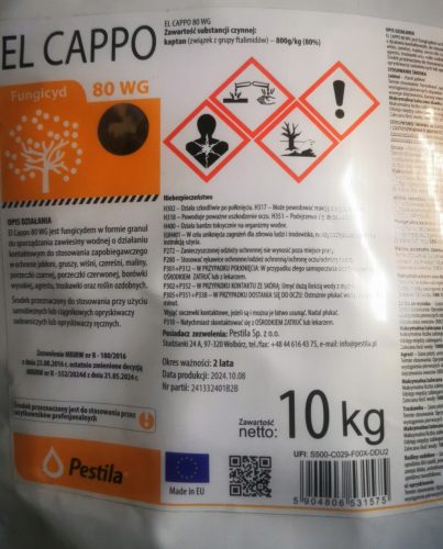 Fungicid El Cappo 80 WG 10kg za Zaštitu Voća i Ukrasnih Biljaka