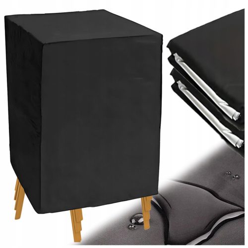 Vodootporna Navlaka za Vrtne Stolice Crna 68x68x72cm