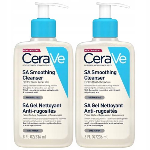 CeraVe SA Gel za čišćenje za grubu i suhu kožu 236ml x2