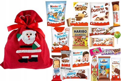  Velika Kinder vreća slatkiša kao dar za Nikoljdan za XXL dijete pod božićnim drvcem