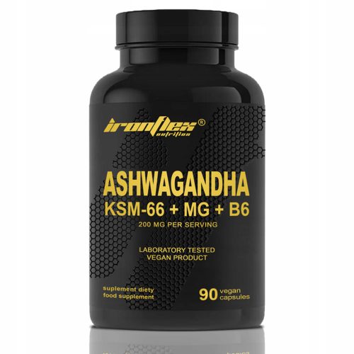 IRONFLEX Ashwagandha KSM-66® s Magnezijem i Vitaminom B6 - 90 Veganskih Kapsula