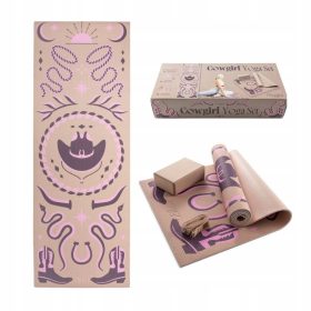 Myga Cowgirl Yoga Set: prostirka, blok, remen