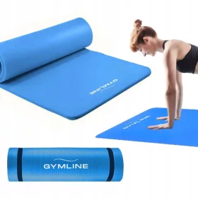    PODLOGA ZA VJEŽBANJE PLAVA 180x60 cm NBR 1,5 cm ZA YOGA FITNESS GIMNASTIKU