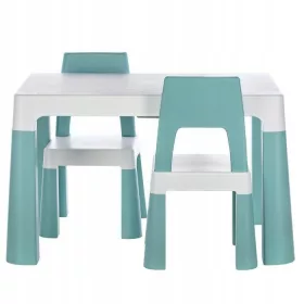 Set stola s 2 stolice i ladica Tirkizna FREEON