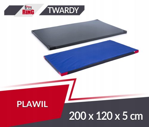 Gimnastički madrac 200 x 120 x 5 cm PVC T120 + protuklizni sivi