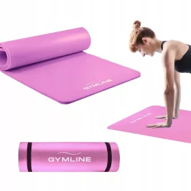    PODLOGA ZA VJEŽBANJE ROZA 180x60 cm NBR 1,5 cm ZA YOGA FITNESS GIMNASTIKU