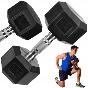  Obložene/gumirane fiksne bučice Activ/Space 1x 12,5 kg