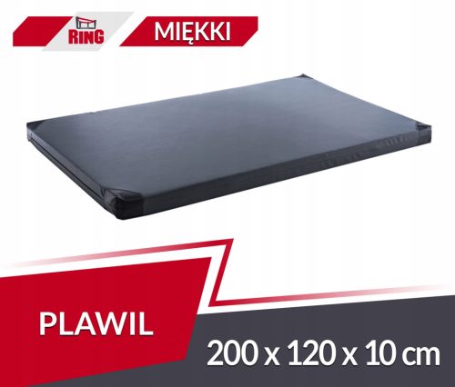 Gimnastički madrac za vježbanje 200 x 120 x 10 cm PVC R60 SIVI