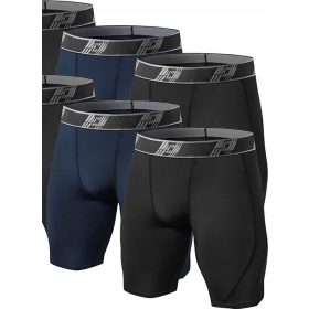    HOPLYNN muške crne tamnoplave kompresijske kratke hlače 4 para 2XL XXL