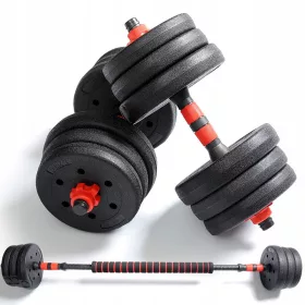    BITUMINAL DUMBS 20KG set bučica 2 x 10KG šipka sa utegom solidan trening