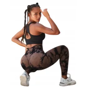  SHEIN SPORTSKE TAJICE SMEĐE CRNE S UZORKOM L Ł5A