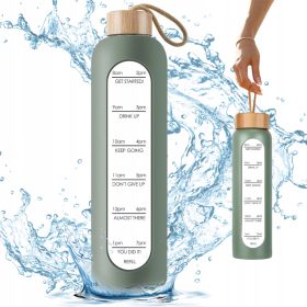    SPORTSKA BOCA 1L MOTIVACIONA BOCA ZA VODU 32OZ CIJEV SA SILIKONSKOM RUČKOM