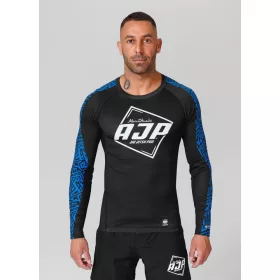   Muški Rashguard s dugim rukavima Pitbull Technical Performance Pro+ Big Logo AJC
