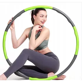 HULA HOP PJENA 8 DIJELA SKLOPIVA SPORT FITNESS SIVO-ZELENA