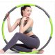 HULA HOP PJENA 8 DIJELA SKLOPIVA SPORT FITNESS SIVO-ZELENA