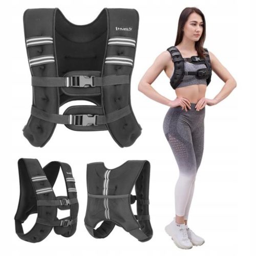  Crni trening prsluk s utezima 5kg HMS KTO05