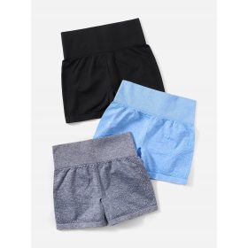    ELASTIČNE KRATKE HLAČE ZA FITNESS SPORT 3 KOM SET BOJA SHEIN XS