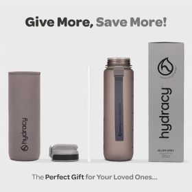    Hydracy Boca za vodu sa vremenskom vagom i slamkom, velika, zapremine 1 litre