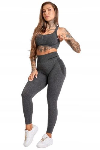  GYM GLAMOUR TAJICE MELANGE TAMNOSIVO SIVO XS