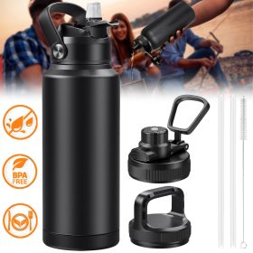    SPORTSKA BOCA SA SLAMČICOM I POKLOPOM SA IZLJEVKOM 950 ML, DVOSTRUKE STIJENKE