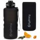  Posuda za vodu u boci za teretanu za sportaše HYDRACY 2 L BLACK